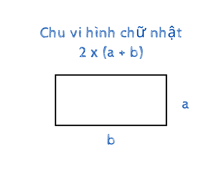 tính chu vi và diện tích hình chữ nhật