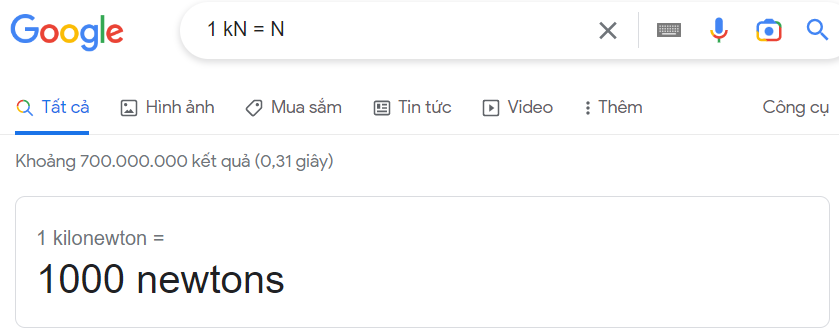 1 newton bằng bao nhiêu kg