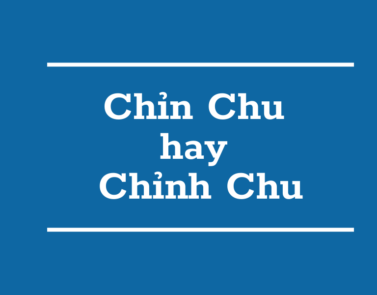 chỉnh chu hay chỉn chu