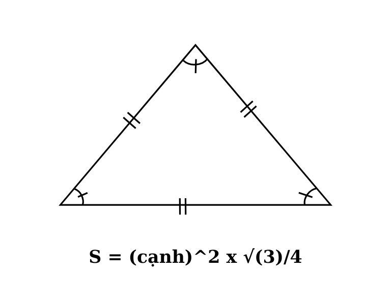 công thức diện tích tam giác đều