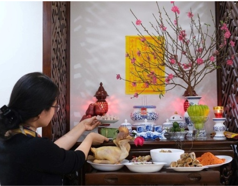 mâm cúng ông táo đơn giản