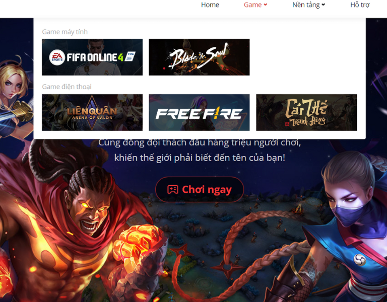 tổng đài garena