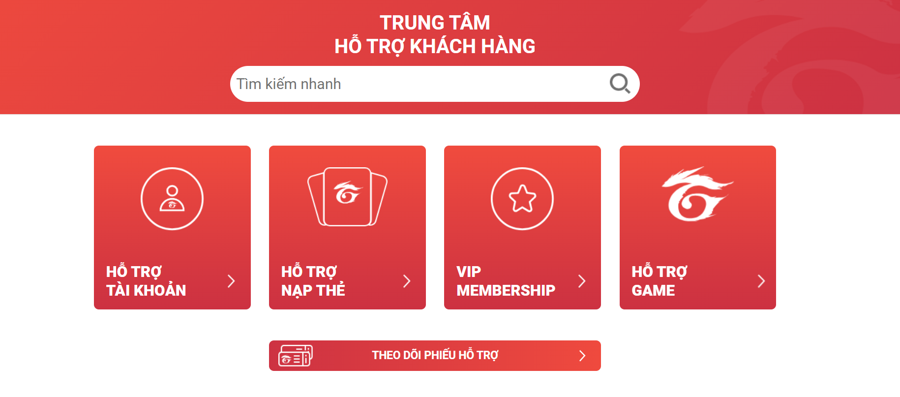 tổng đài garena