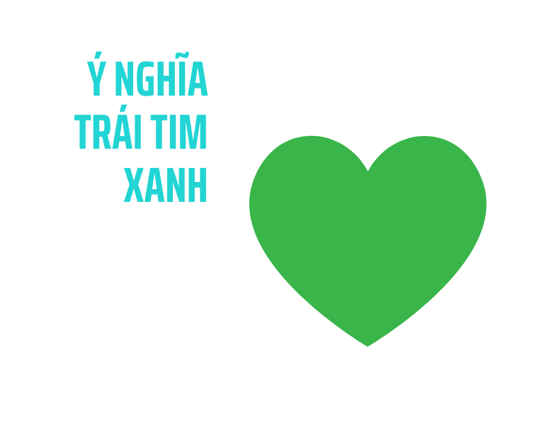 ý nghĩa trái tim màu xanh